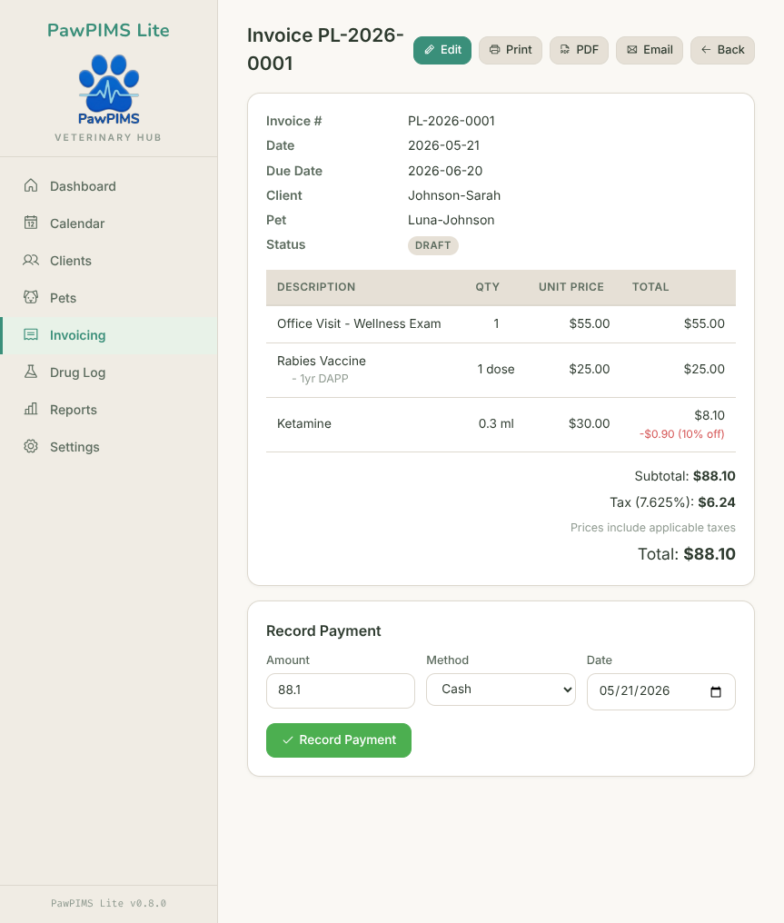 Invoice Detail
